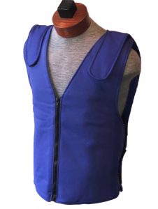standard vest in blue banox fire resistant material